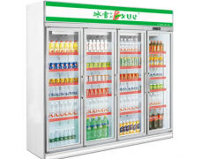 超市双门两开门饮料冷藏展示柜冰箱啤酒柜风冷饮料柜冰柜保鲜冷柜
